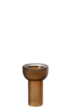 J-LINE VASE/CANDLEHOLDER YOKO GLAS BRUIN SMALL - Tuincentrum Lopik