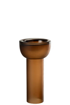 J-LINE VASE/CANDLEHOLDER YOKO GLAS BRUIN MEDIUM - Tuincentrum Lopik