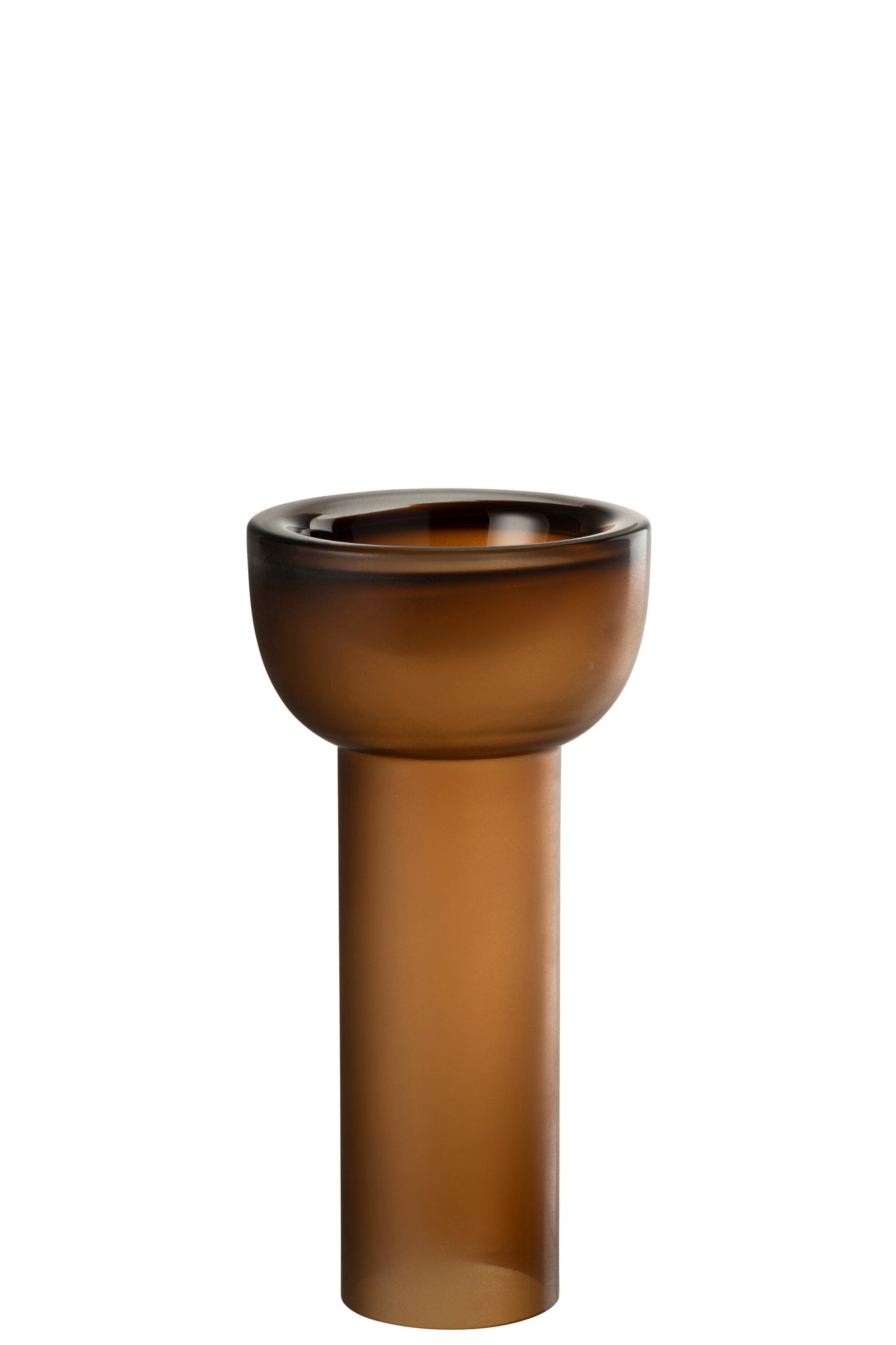 J-LINE VASE/CANDLEHOLDER YOKO GLAS BRUIN MEDIUM - Tuincentrum Lopik