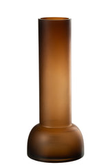 J-LINE VASE/CANDLEHOLDER YOKO GLAS BRUIN LARGE - Tuincentrum Lopik