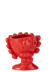J-LINE BLOEMPOT STRAWBERRIES GIRL – KERAMIEK ROOD - Tuincentrum Lopik