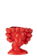 J-LINE BLOEMPOT STRAWBERRIES GIRL – KERAMIEK ROOD - Tuincentrum Lopik