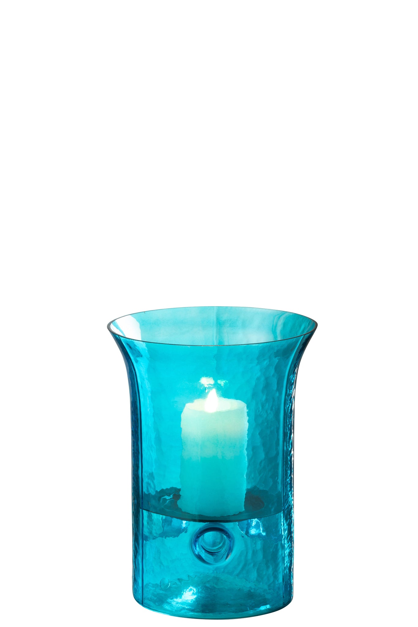 J-LINE HURRICANE TARIFA SMAL GLAS AZUURBLAUW EXTRA SMALL 15X15X21CM - Tuincentrum Lopik