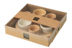 J-LINE TAPAS SERVICE 6 SETS + HOUTEN DIENBLAD RAAMDOOS CRÈME/WIT - Tuincentrum Lopik
