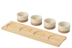 Tapas Service 4 Sets+Bamboo Tray Windowbox White/Natural - Tuincentrum Lopik