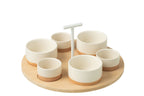 Tapas Service 6 Sets+ Bamboo Tray Windowbox White/Natural - Tuincentrum Lopik