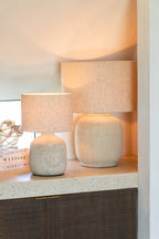 J-LINE TAFELLAMP MIA TERRACOTTA BEIGE KLEIN - Tuincentrum Lopik
