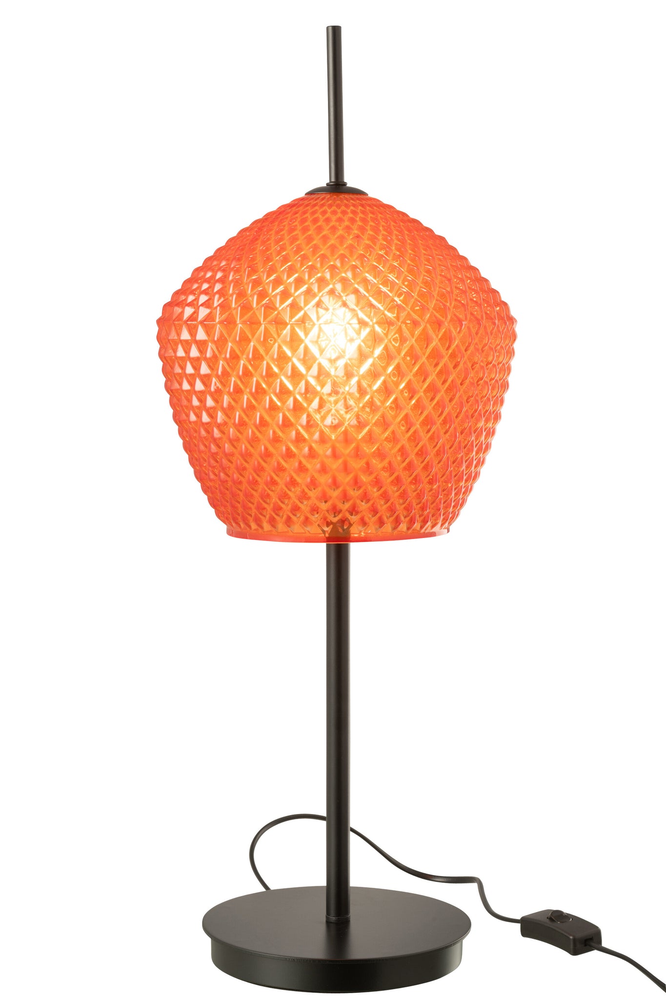 J-LINE TAFELLAMP GLAS METAAL ROOD - Tuincentrum Lopik