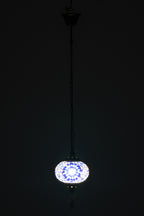 J-LINE HANGLAMP MOZAÏEK GLAS/METAAL BLAUW KLEIN - Tuincentrum Lopik