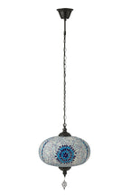 J-LINE HANGLAMP MOZAÏEKGLAS/METAAL BLAUW GROOT - Tuincentrum Lopik