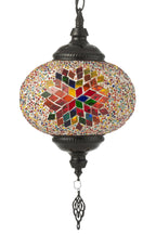 J-LINE HANGLAMP MOZAÏEK GLAS/METAAL ORANJE KLEIN - Tuincentrum Lopik