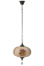 J-LINE HANGLAMP MOZAÏEK GLAS/METAAL ORANJE GROOT - Tuincentrum Lopik