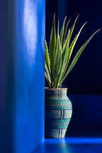 J-LINE AGAVE OFF-WHITE EDGE POT ARTIFICIAL GREEN - Tuincentrum Lopik