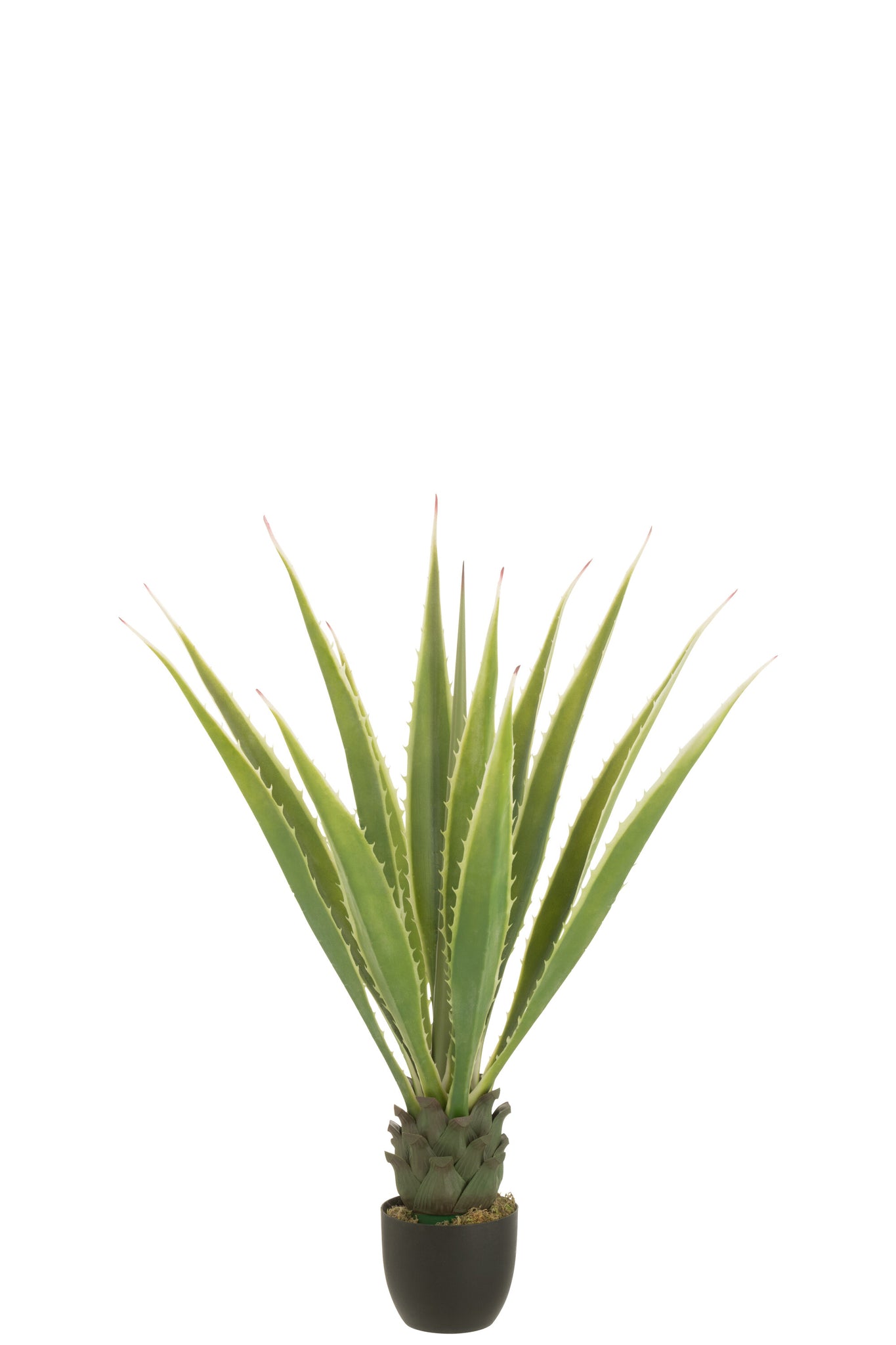 J-LINE AGAVE OFF-WHITE EDGE POT ARTIFICIAL GREEN - Tuincentrum Lopik
