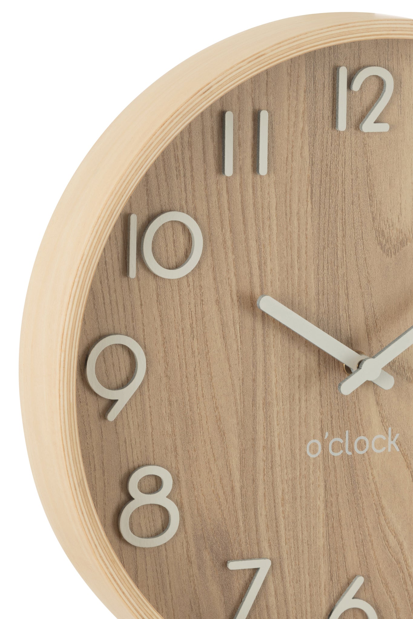 J-LINE WANDKLOK PLYWOOD/MDF NATUREL SMALL