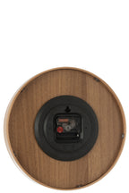 J-LINE WANDKLOK PLYWOOD/MDF DONKER NATUREL SMALL - Tuincentrum Lopik