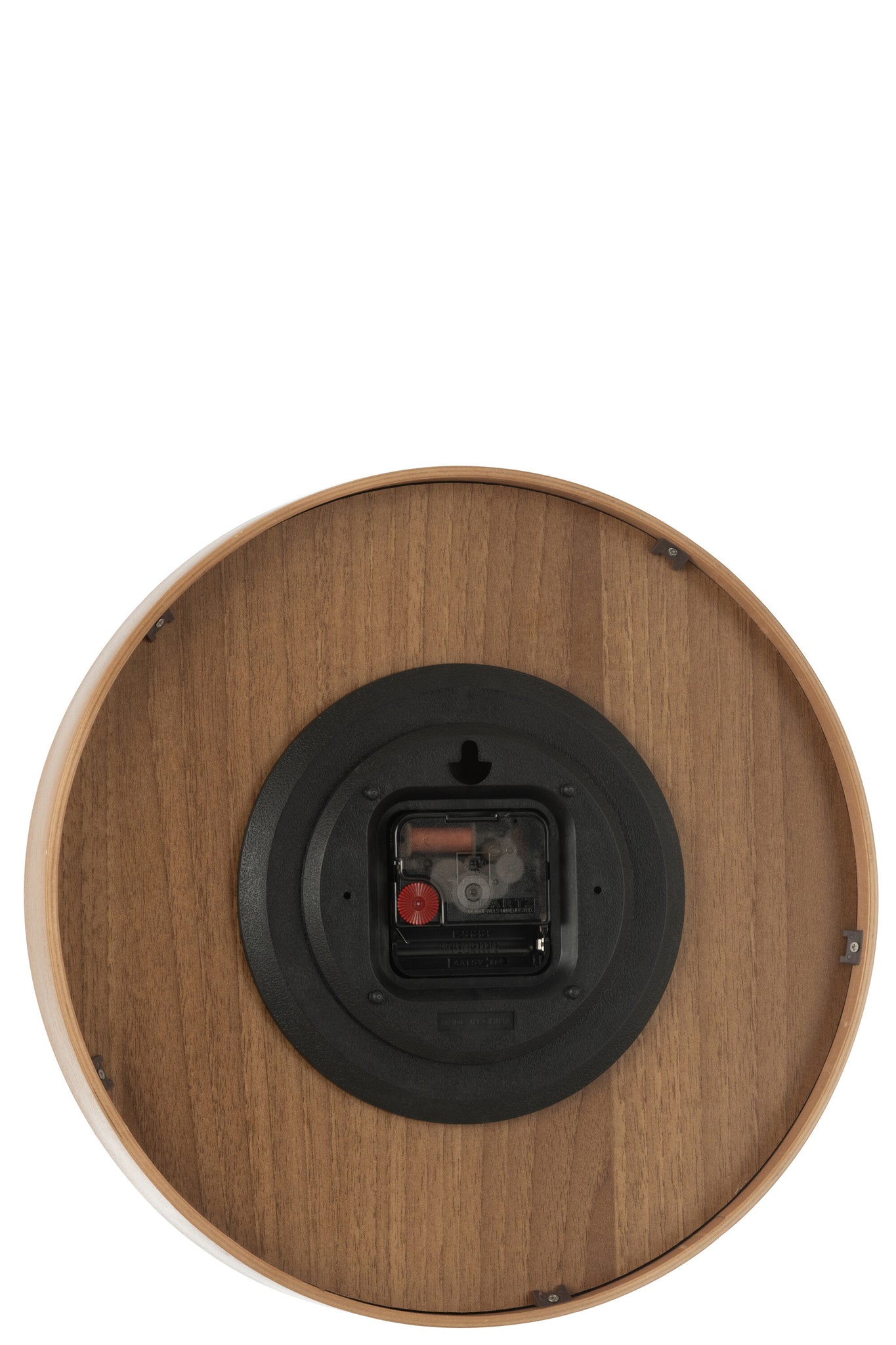 J-LINE WANDKLOK PLYWOOD/MDF DONKER NATUREL SMALL - Tuincentrum Lopik