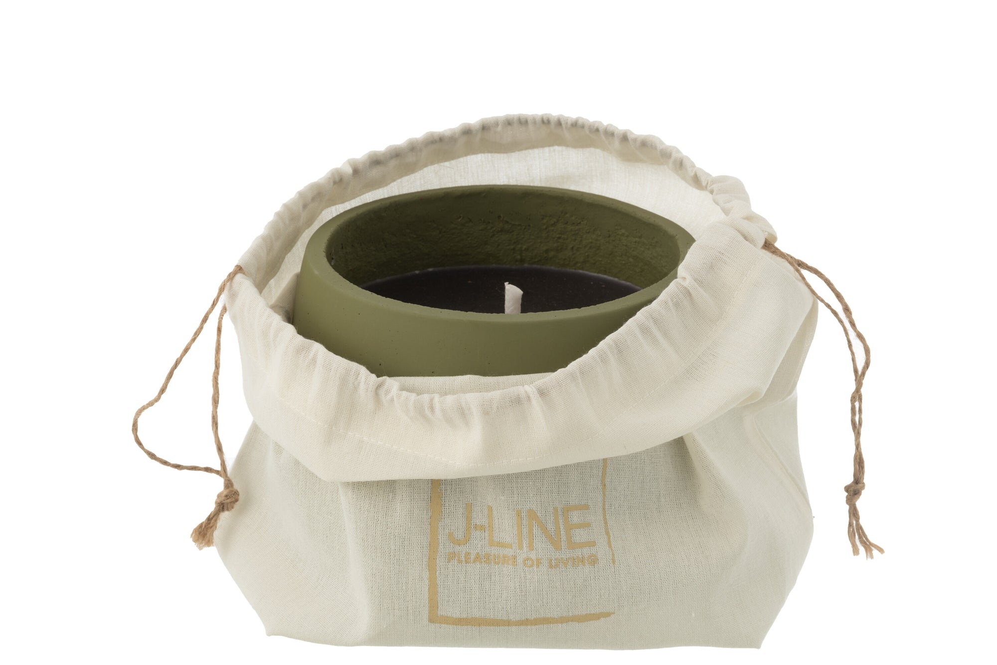 J-LINE OUTDOOR KAARS CYRA CEMENT GROEN MEDIUM 31U - Tuincentrum Lopik