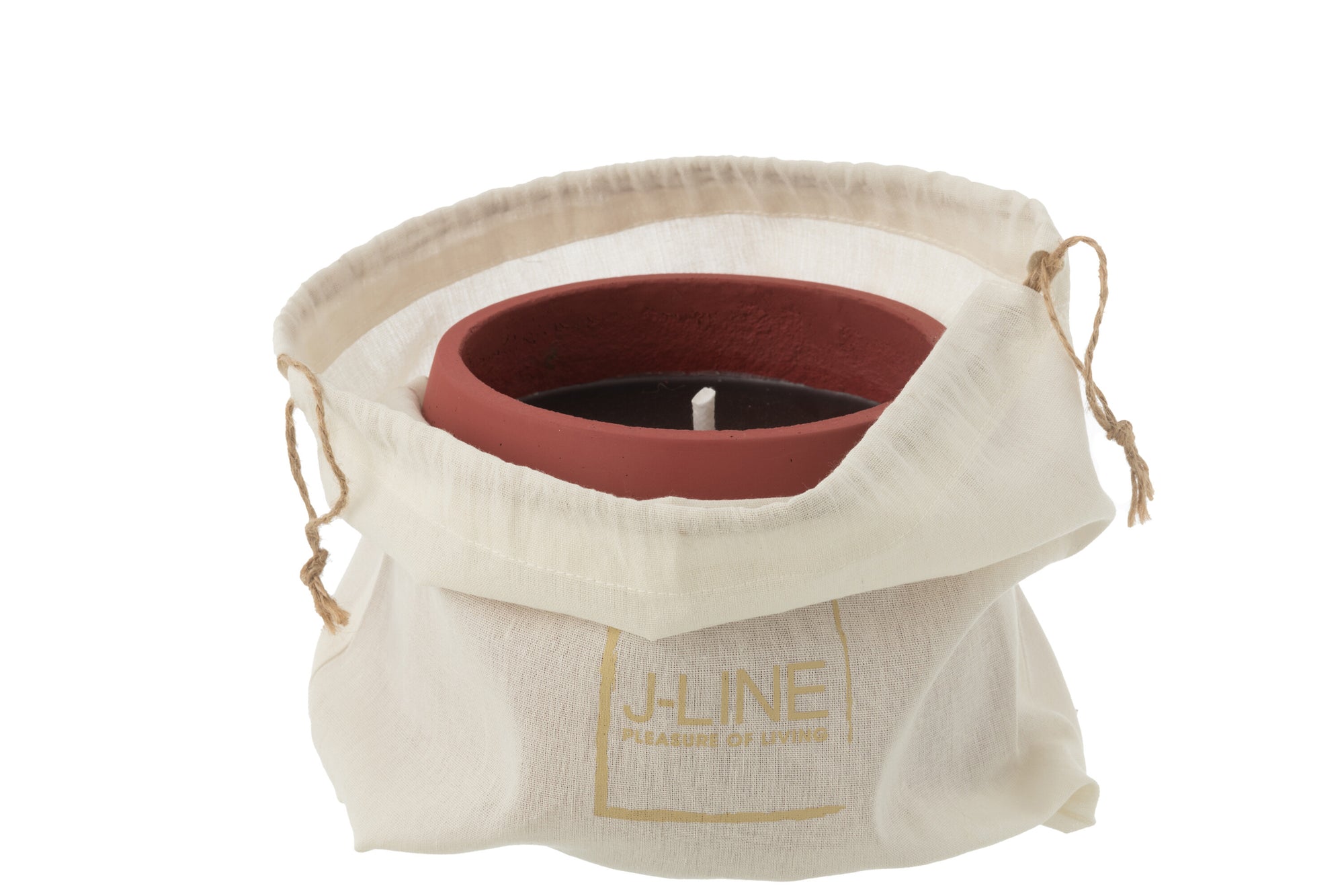 J-LINE OUTDOOR KAARS CYRA CEMENT ROOD MEDIUM 31U - Tuincentrum Lopik