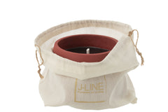 J-LINE OUTDOOR KAARS CYRA CEMENT ROOD MEDIUM 31U - Tuincentrum Lopik
