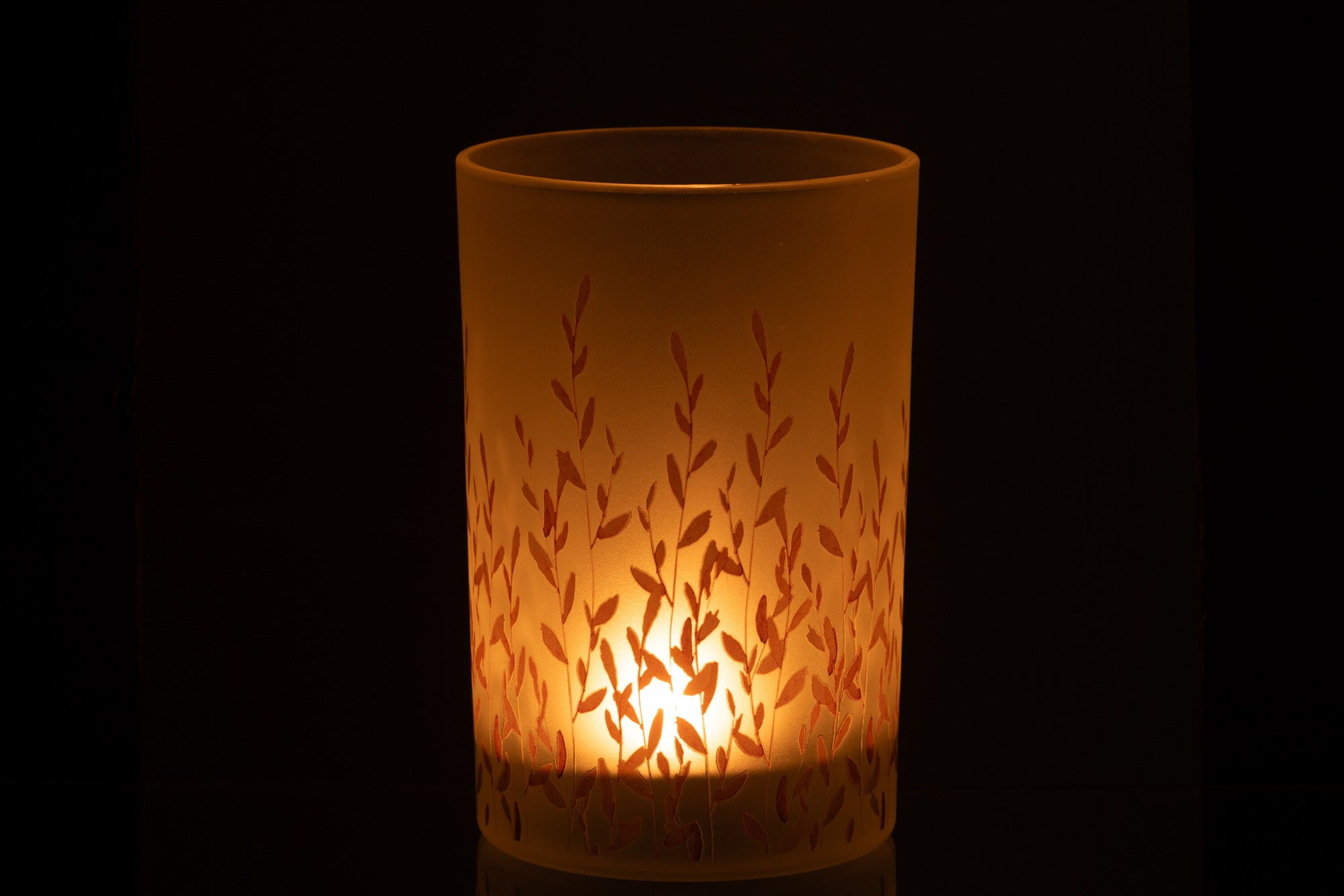 J-LINE WINDLICHT SALLY – GLAS ORANJE/TRANSPARANT LARGE - Tuincentrum Lopik