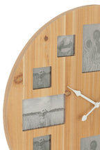 J-LINE WANDKLOK FOTO MDF NATUREL - Tuincentrum Lopik
