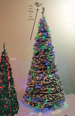 POP-UP KERSTBOOM GROEN 60 CM MET 50 LEDS MULTICOLOUR/WARM-WIT
