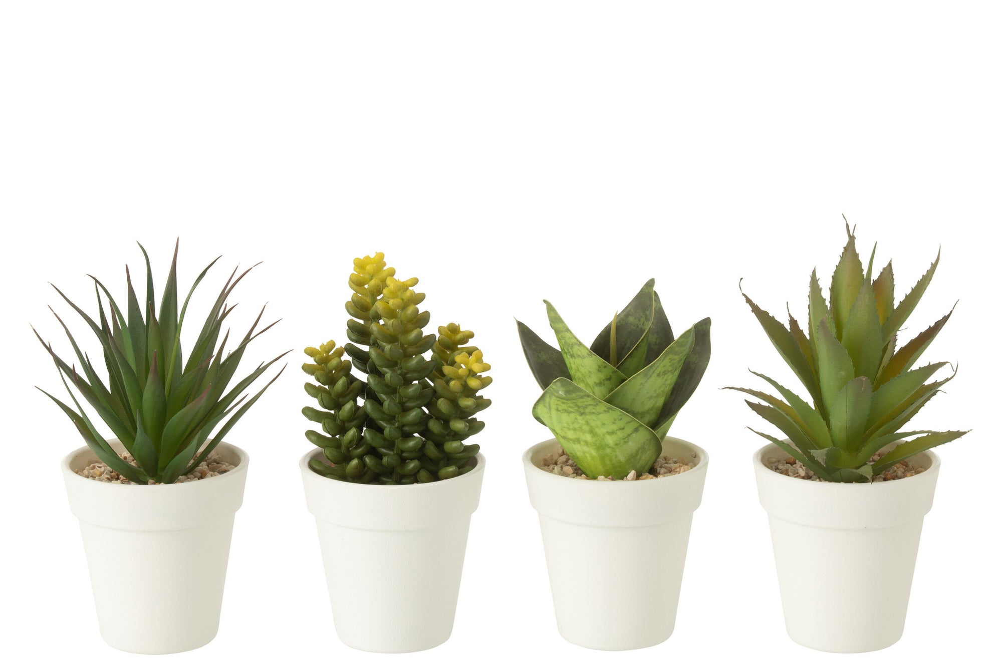 J-LINE KUNSTPLANTEN IN POT GROEN SET VAN 4 - Tuincentrum Lopik