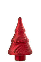 J-LINE KERSTBOOM GEOXIDEERD GERIBBELD GLAS ROOD KLEIN - Tuincentrum Lopik