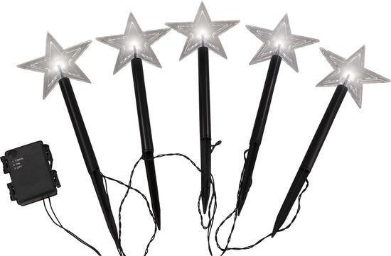 lichtstaven Sterren 5 stuks