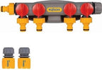  4-WEG WATERVERDELER 3/4" en 1/2''