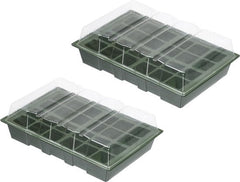 Kweekbakset - Kweekbakken - 23.5x35x10.5 cm Groen Transparant 4 stuks