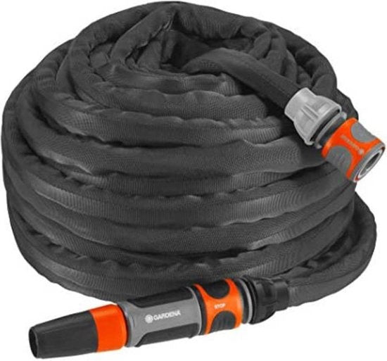 TEXTIELSLANG LIANO 15 METER SET MET TUINSPUIT EN WANDSLANGHOUDER