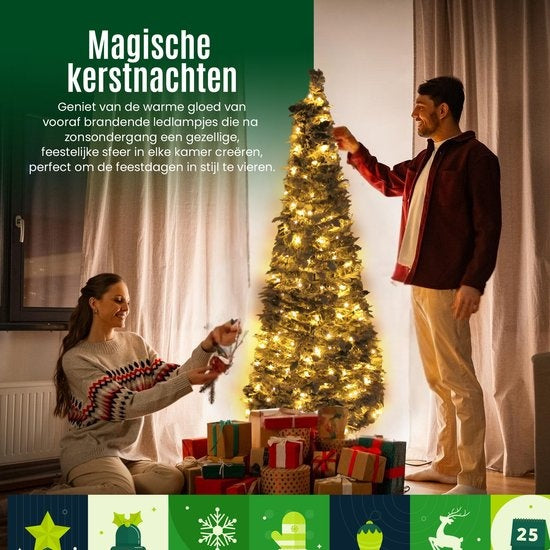POP-UP KERSTBOOM 180 CM BESNEEUWD MET 250 LEDS
