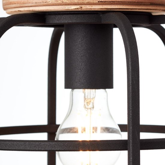 BRILLIANT GWEN HANGLAMP E27 MAX 3X40W ZWART/HOUT - Tuincentrum Lopik