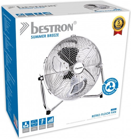DFA30CH RETRO VLOERVENTILATOR 35 CM CHROOM 55 WATT