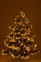 J-LINE KERSTBOOM 420 LED SNEEUWACHTIG KUNSTMATIG DONKERGROEN/LICHTGRIJS GROOT