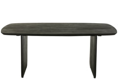 Zwarte eettafel van acaciahout