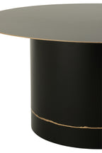 J-LINE SALONTAFEL CYLL ROND IJZER ZWART/GOUD LARGE 80 CM - Tuincentrum Lopik