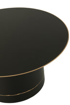 J-LINE SALONTAFEL CYLL ROND IJZER ZWART/GOUD LARGE 80 CM - Tuincentrum Lopik