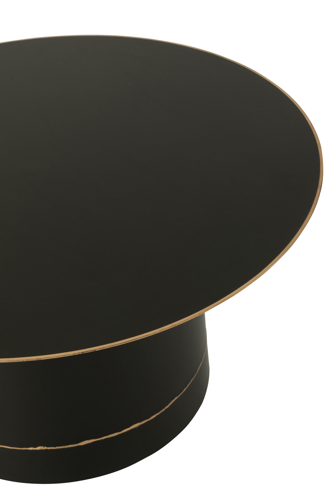J-LINE SALONTAFEL CYLL ROND IJZER ZWART/GOUD LARGE 80 CM - Tuincentrum Lopik