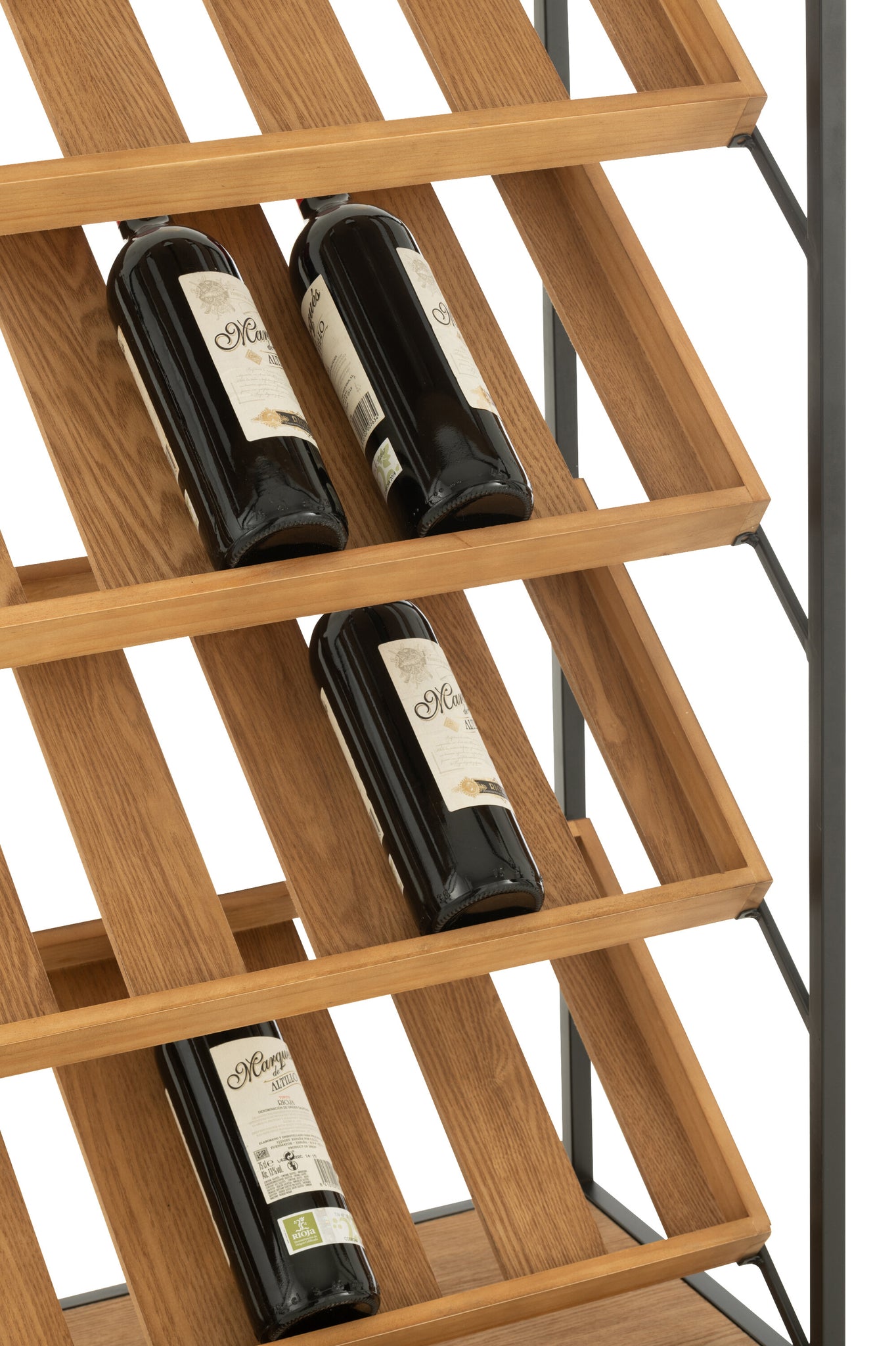 J-LINE BAR KAST WIJNFINEER NATUUR/ZWART GROOT - Tuincentrum Lopik