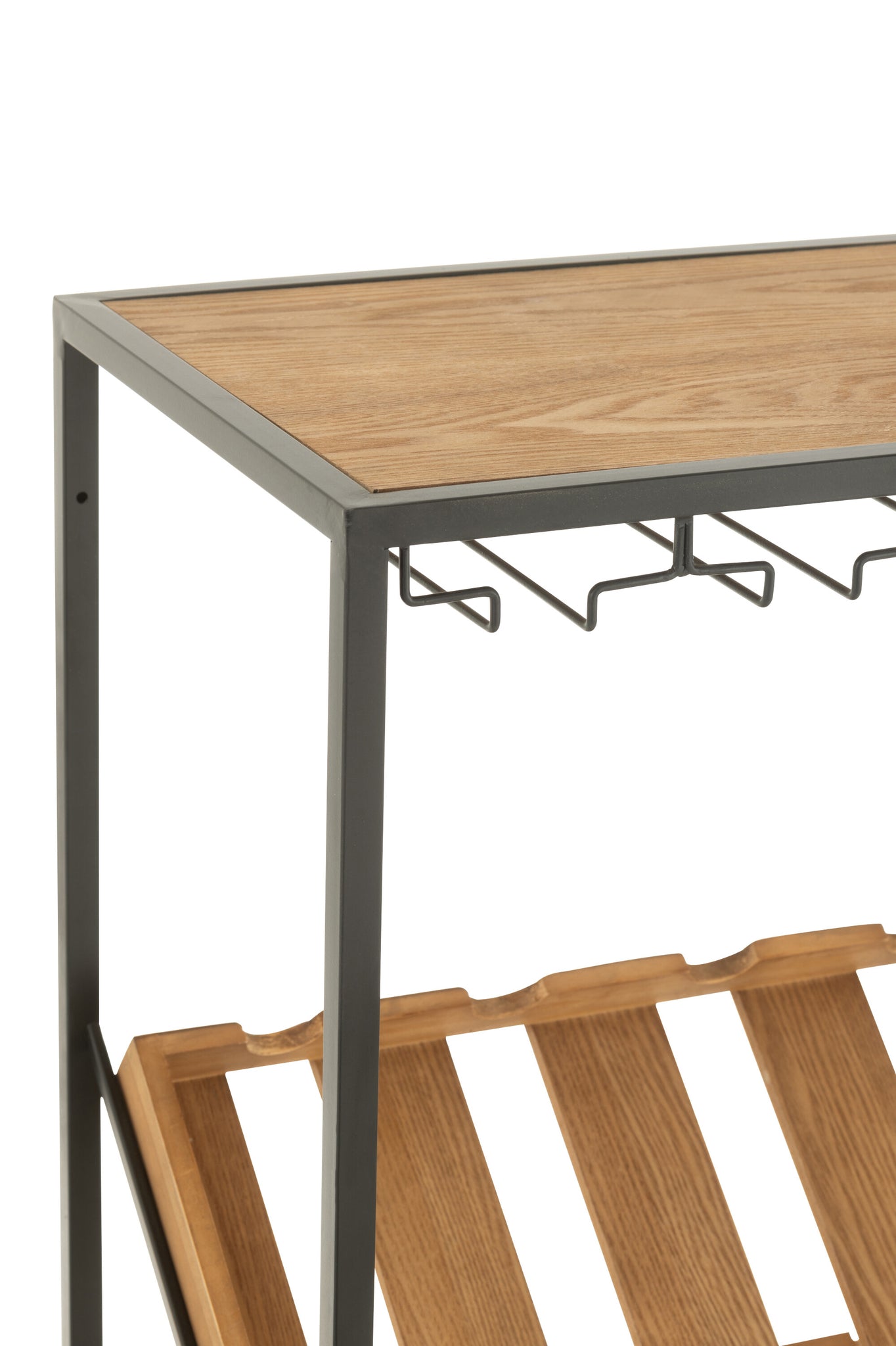 J-LINE BAR KAST WIJNFINEER NATUUR/ZWART GROOT - Tuincentrum Lopik