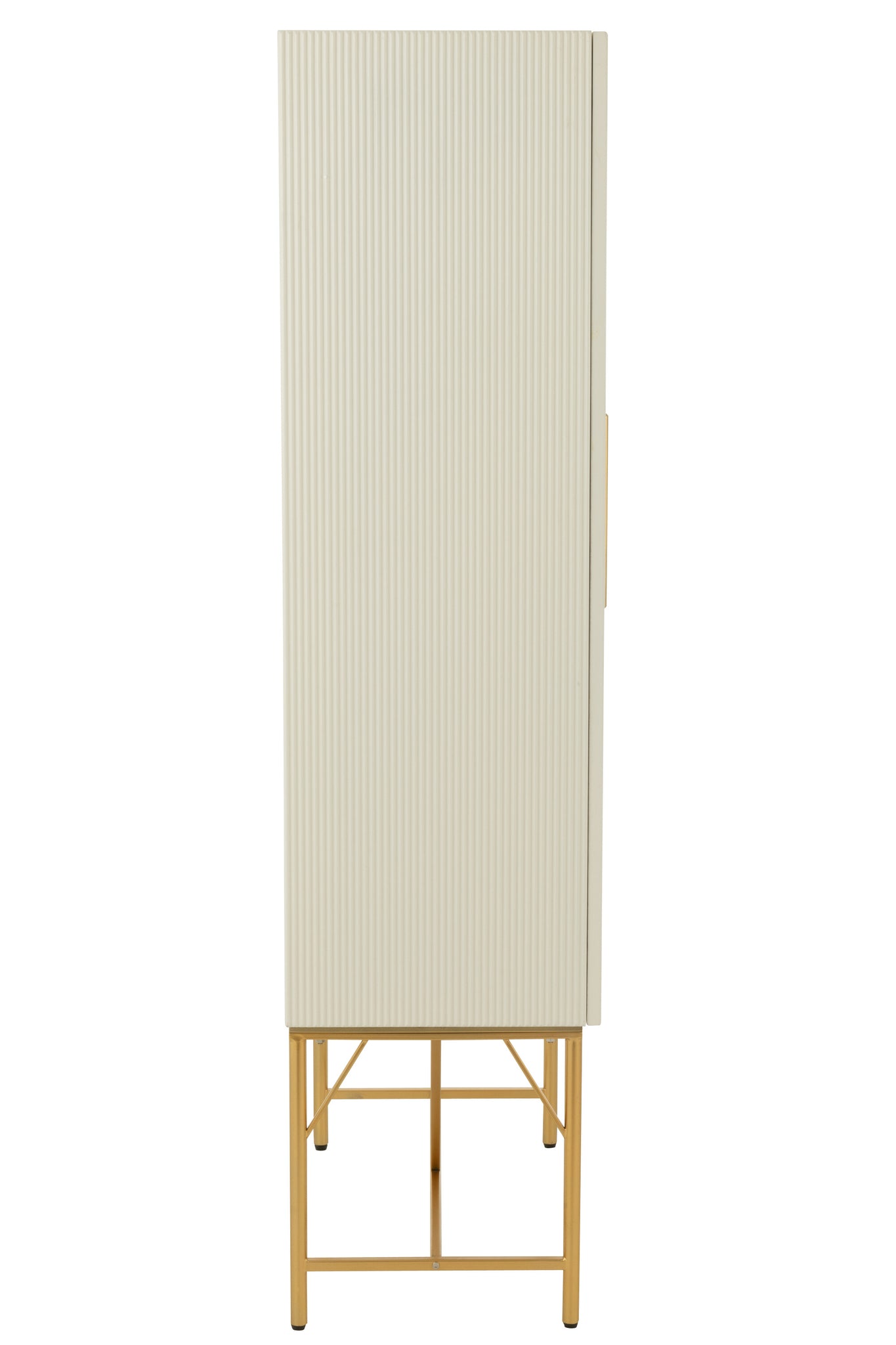 Chest Of Drawers Mdf/Metal White/Gold Colored - Tuincentrum Lopik