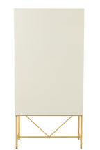 Chest Of Drawers Mdf/Metal White/Gold Colored - Tuincentrum Lopik