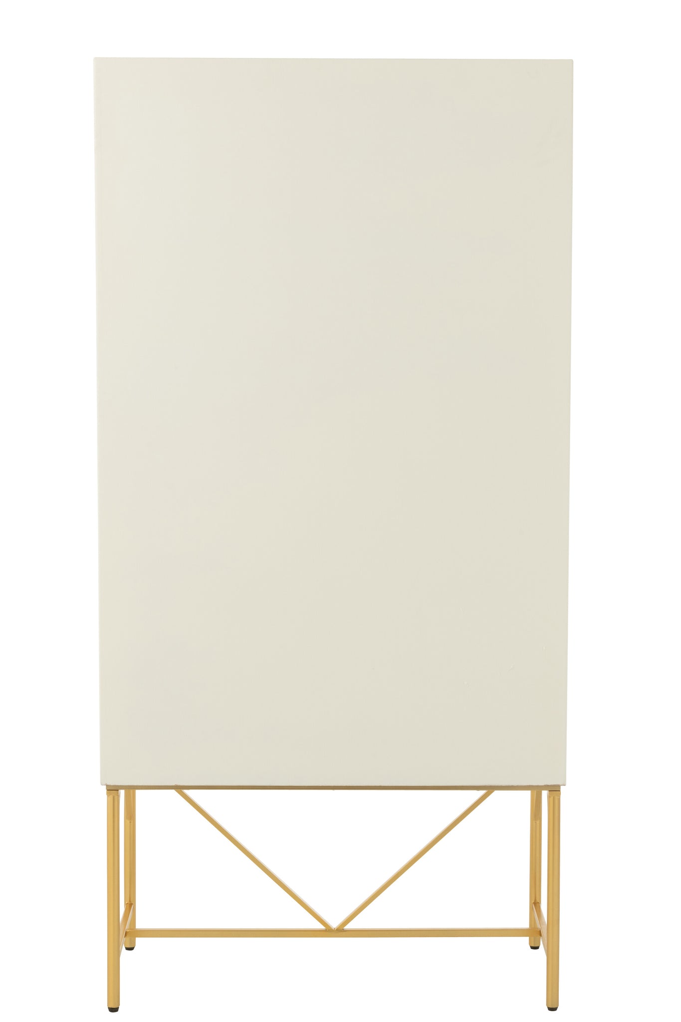Chest Of Drawers Mdf/Metal White/Gold Colored - Tuincentrum Lopik