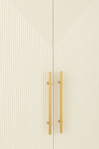 Chest Of Drawers Mdf/Metal White/Gold Colored - Tuincentrum Lopik