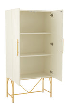 Chest Of Drawers Mdf/Metal White/Gold Colored - Tuincentrum Lopik