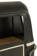 J-LINE BARWAGEN KABELAUTO EISEN/MANGOHOLZ SCHWARZ/WEISS