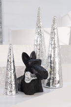 J-LINE DECORATIEVE KERSTBOOM CONE SPIEGEL/FOAM ZILVER 56 CM